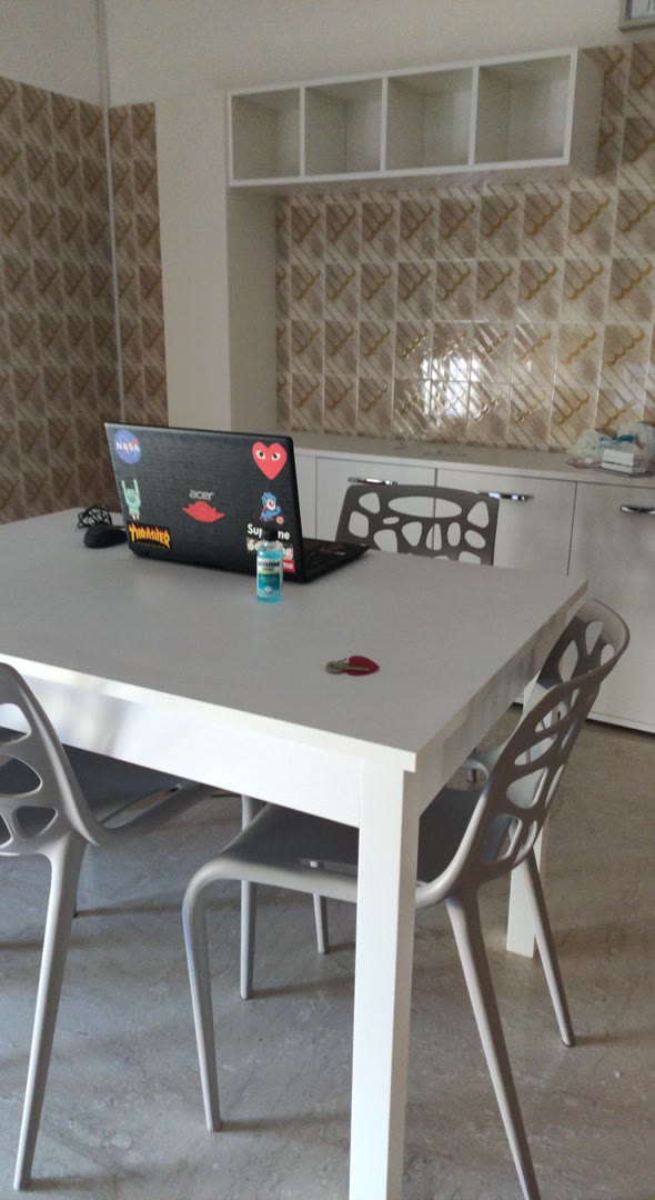 La postazione di lavoro di Gabriele a Tenerife